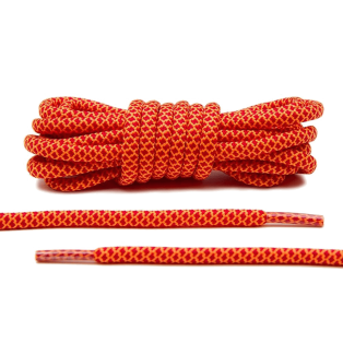 LACE LAB Rope Laces 5mm Red / Orange - Dwukolorowe sznurowadła do butów