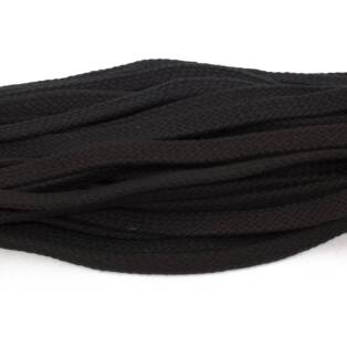 Tarrago Laces Flat 8.5mm Black - Czarne płaskie sznurowadła do butów