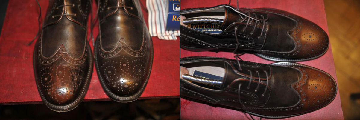 Renowacja butów eleganckich - Saphir Renomat.
