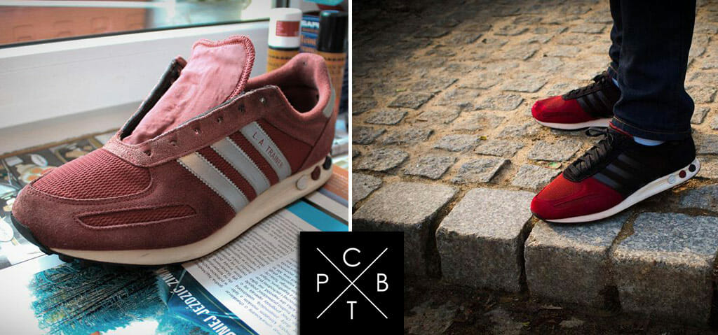 Renowacja i malowanie zamszowych butów Adidas La Trainer – by CBTP