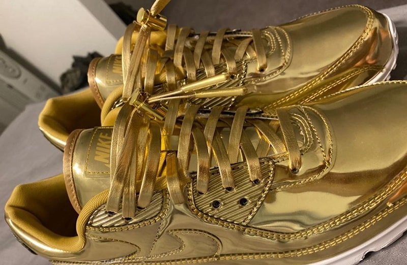 Metalowe złote stopery do sznurowadeł, do sneakersów na prezent