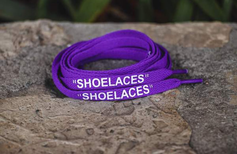 Neonowe fioletowe sznurowadła, sznurówki, sznury do sneakersów, kicksów, Nike, OFF-WHITE, Adidas. Customizacja butów Lace Lab.