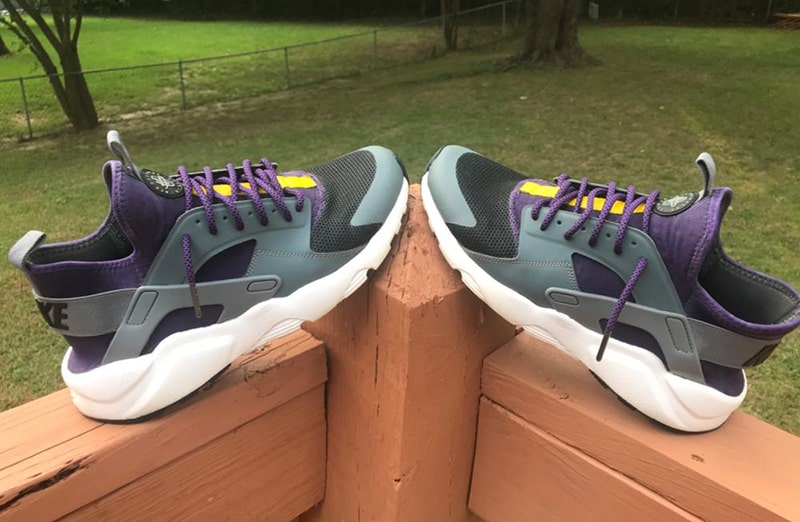 Okrągłe sznurowadła fioletowoo czarne do butów LACE LAB rope, personalizacja obuwia, custom, customizacja adidasów