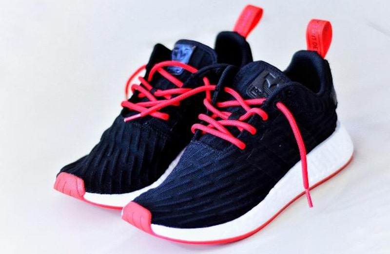 Czerwone sznurowadła, sznurówki, sznury do sneakersów, kicksów, Adidas NMD R1, Ultra Boost, Yeezy 350. Customizacja butów Lace Lab.
