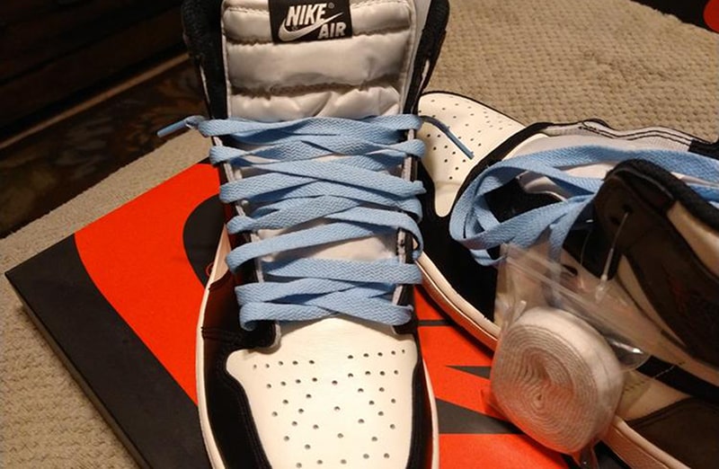 Błękitne płaskie sznurowadła, sznurówki, sznury do sneakersów, kicksów, Nike, JORDAN, Adidas. Customizacja butów Lace Lab.