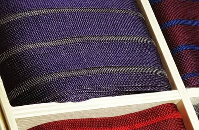 Skarpety, skarpetki, podkolanówki Shadow do garnituru - fiolet, szary, idealne na prezent