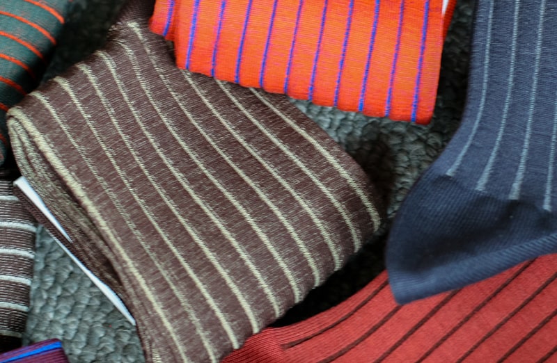 Skarpety, skarpetki, podkolanówki Shadow do garnituru - brąz, beż, idealne na prezent