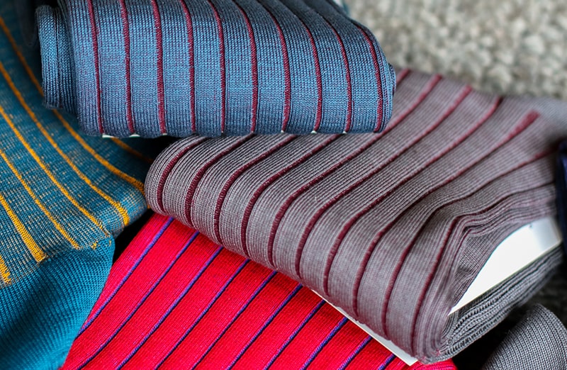 Skarpety, skarpetki, podkolanówki Shadow do garnituru -  jasnoniebieski, bordo idealne na prezent