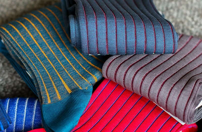 Skarpety, skarpetki, podkolanówki Shadow do garnituru - petrol green, mustard, idealne na prezent