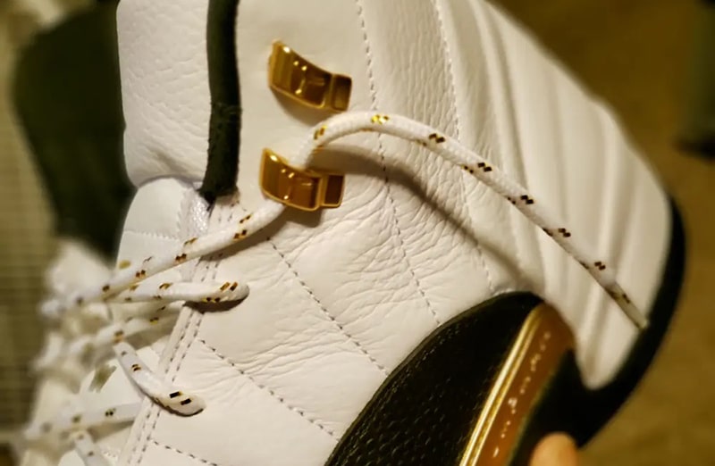 Metaliczne złoto białe okrągłe sznurowadła do sneakersów. 