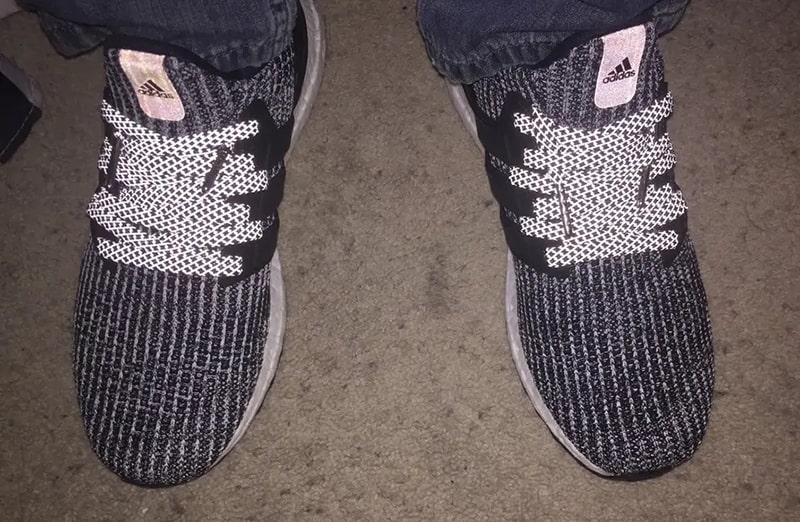 Czarne płaskie sznurowadła odblaskowe do butów LACE LAB Reflective FLAT 2.0 Laces Black, personalizacja obuwia, custom, customizacja adidasów