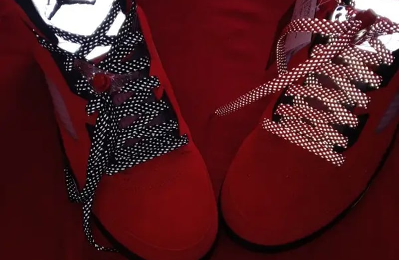 Czerwone odblaskowe płaskie sznurowadła do butów LACE LAB Reflective flat 2.0 laces, personalizacja obuwia, custom, customizacja adidasów
