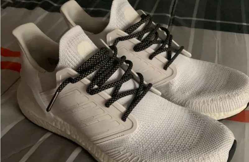Czarne odblaskowe okrągłe sznurowadła do butów LACE LAB 3M Reflective Inverse laces, personalizacja obuwia, custom, customizacja adidasów