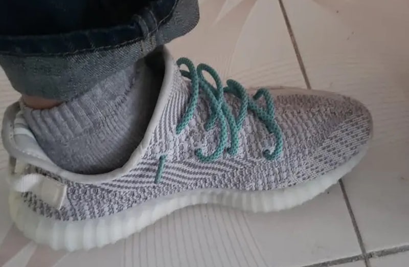 Błękitne okrągłe sznurowadła odblaskowe do butów LACE LAB 3M Reflective Inverse laces, personalizacja obuwia, custom, customizacja adidasów