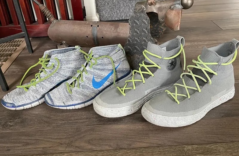 Limonkowe okrągłe sznurowadła odblaskowe do butów LACE LAB 3M Reflective Inverse laces, personalizacja obuwia, custom, customizacja adidasów