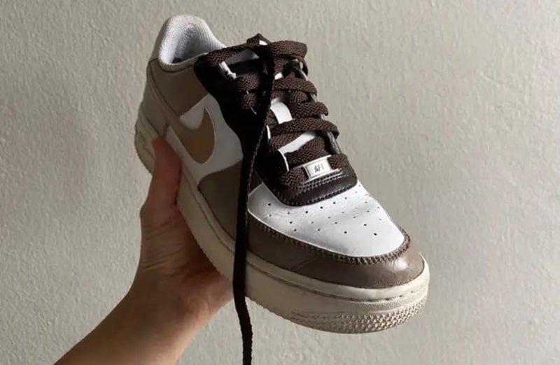 Ciemnobrązowe płaskie sznurowadła, sznurówki, sznury do sneakersów, kicksów, Nike, JORDAN, Adidas. Customizacja butów Lace Lab.