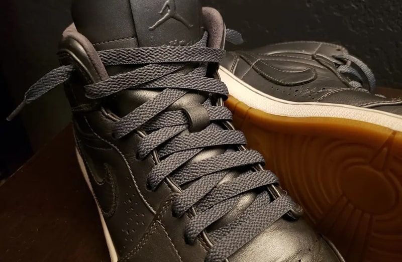 Ciemnoszare płaskie sznurowadła, sznurówki, sznury do sneakersów, kicksów, Nike, JORDAN, Adidas. Customizacja butów Lace Lab.