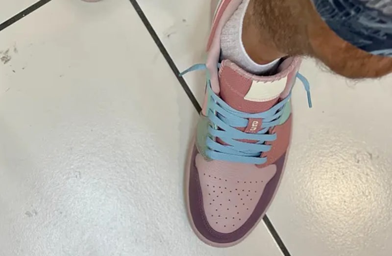 Sznurowadła płaskie błękitne do butów LACE LAB neon laces, personalizacja obuwia, custom, malowanie adidasów