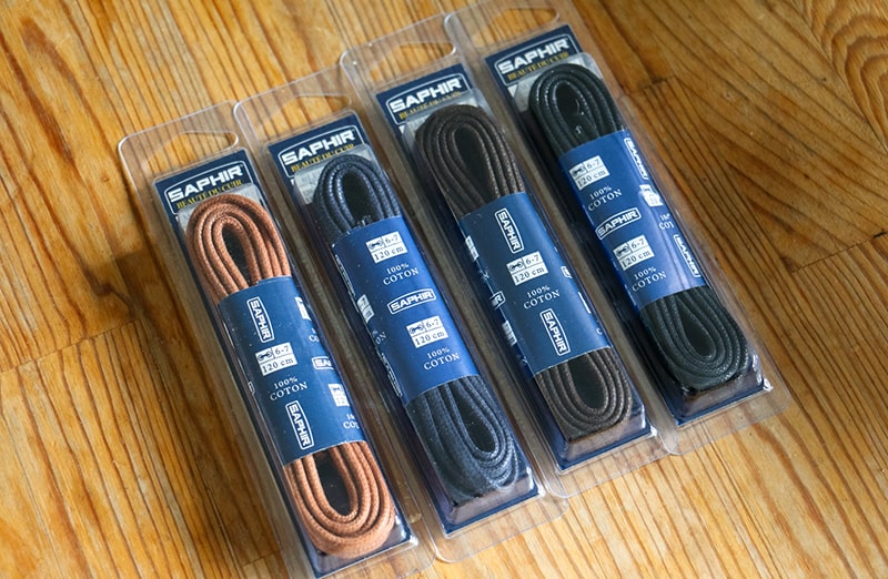 Woskowane granatowe sznurowadla eleganckie woskowane wytrzymale do eleganckich butow