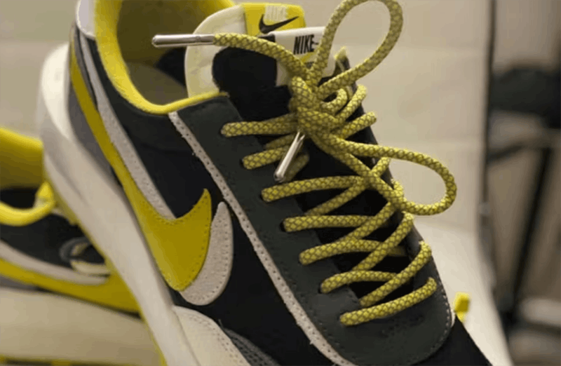 Żółte okrągłe odblaskowe sznurowadła, sznurówki, sznury do sneakersów, kicksów, Adidas NMD R1, Ultra Boost, Yeezy 350. Customizacja butów Lace Lab.