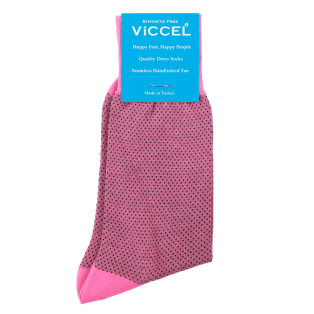 VICCEL / CELCHUK Socks Mesh Dots Pink / Black