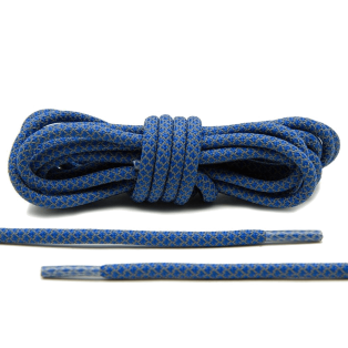 LACE LAB 3M Reflective Laces 5mm Blue - Okrągłe niebieskie sznurówki do butów