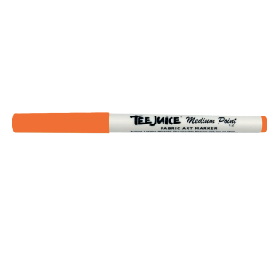 JACQUARD Tee Juice Fabric Art Marker Medium Point 1.2mm ORANGE / Pomarańczowy pisak do jeansu, tkanin, skór, drewna, gliny, papieru