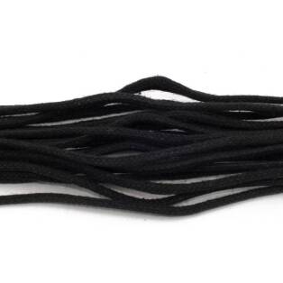 Tarrago Laces Thin Waxed 2mm Black - czarne okrągłe woskowane sznurowadła do butów