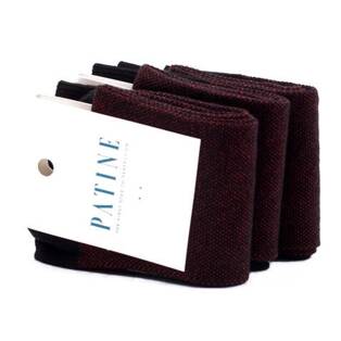 PATINE Socks PAME01-0001 - Skarpety klasyczne czarne z czerwonymi prześwitami