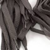 Płaskie ciemno szare sznurowadła do butów tarrago laces 8.5mm