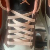 Różowe sznurowadła płaskie Lace Lab. Sznurówki do customizacji sneakersów Jordan, Nike, Air Jordan 1, Retro High, Obsidain