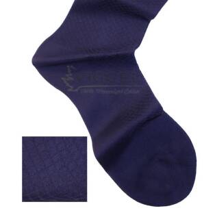 VICCEL Socks Fish Skin Textured Navy Blue