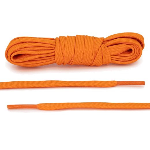 Pomarańczowe sznurowadła płaskie do butów. Sznurówki do customizacji sneakersów - nike, off-white