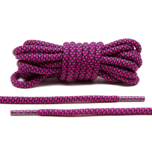 LACE LAB Rope Laces 5mm Hot Pink / Black - Dwukolorowe sznurowadła do Sneakersów