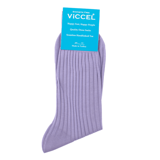 VICCEL Socks Solid Lilac Cotton