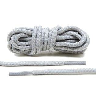 LACE LAB XI Rope Laces 6mm Light Grey - Okrągłe jasnoszare sznurówki do butów