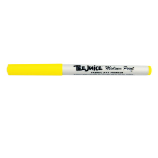 JACQUARD Tee Juice Fabric Art Marker Medium Point 1.2mm YELLOW / Żółty pisak do jeansu, tkanin, skór, drewna, gliny, papieru