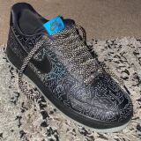 Czarne płaskie odblaskowe sznurowadła, sznurówki, sznury do sneakersów, kicksów, nike air max, jordanów, jordan . Customizacja butów Lace Lab.