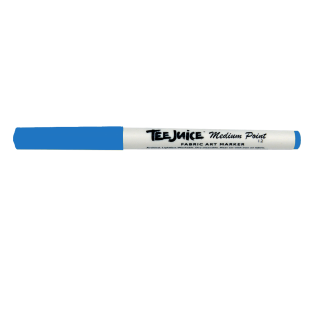 JACQUARD Tee Juice Fabric Art Marker Medium Point 1.2mm BLUE / Niebieski pisak do jeansu, tkanin, skór, drewna, gliny, papieru