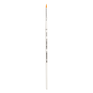 TARRAGO SNEAKERS Paint Brush Round 3/0 - Spiczasty, okrągły syntetyczny pędzelek do malowania detali, linii i konturów