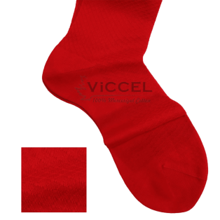 VICCEL Socks Fish Skin Textured Scarlet Red