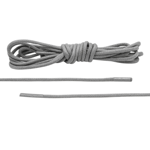 Szare okrągłe woskowane sznurowadła ekskluzywne. Sznurówki do customizacji sneakersów - Jordan, Nike, Bred 1, Adidas