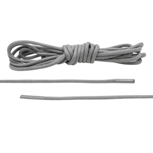 LACE LAB Waxed Shoe Laces 2.5mm Cool Grey / Szare okrągłe woskowane sznurowadła do butów