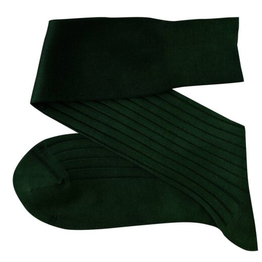 VICCEL / CELCHUK Socks Solid Clemetsen Green Cotton - Luksusowe skarpety męskie