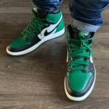 Zielone sznurowadła płaskie Lace Lab. Sznurówki do customizacji sneakersów Jordan, Nike, Air Jordan 1, Retro High, Obsidain