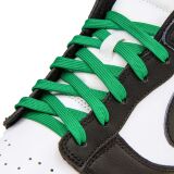 Zielone sznurowadła płaskie Lace Lab. Sznurówki do customizacji sneakersów Jordan, Nike, Air Jordan 1, Retro High, Obsidain, Lace lab dunk replacement