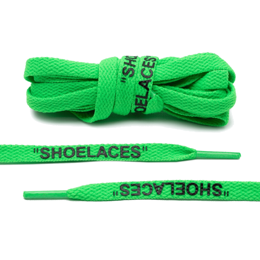 Neonowe zielone sznurowadła Lace Lab. Sznurówki do customizacji sneakersów - nike, off-white