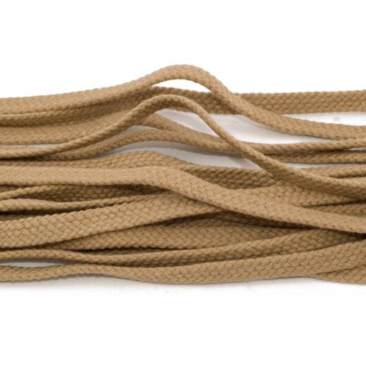Płaskie beżowe sznurowadła do butów tarrago laces 8.5mm