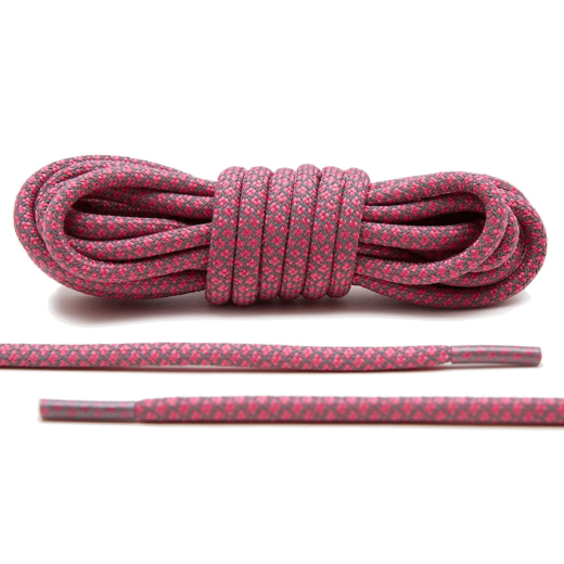 Odblaskowe okrągłe sznurowadła różowe,  stworzone  do popularnych modeli Yeezy boots
czy innych modeli Adidasa.