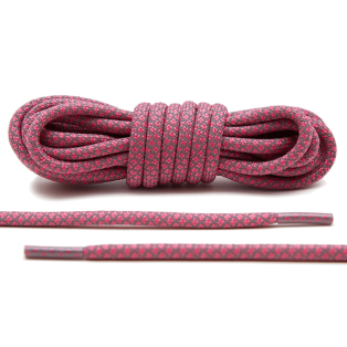 LACE LAB 3M Reflective Laces 5mm Pink - Okrągłe różowe sznurowadła do butów